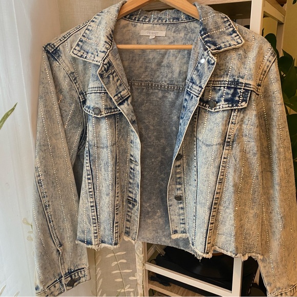 Veveret Jackets & Blazers - Veveret | Rhinestone Denim Jacket